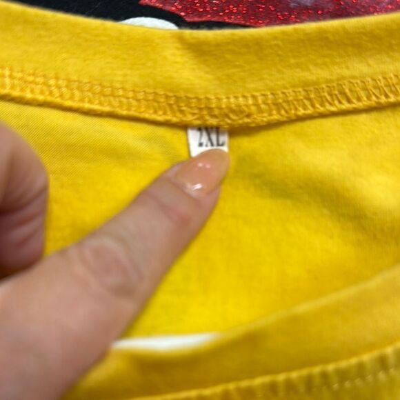 Yellow Short Sleeve Tee with Bold Graphic - Picture 2 of 3